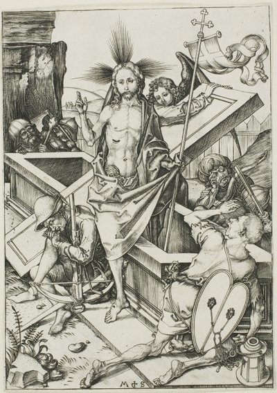 Opstandelsen, fra The Passion af Martin Schongauer