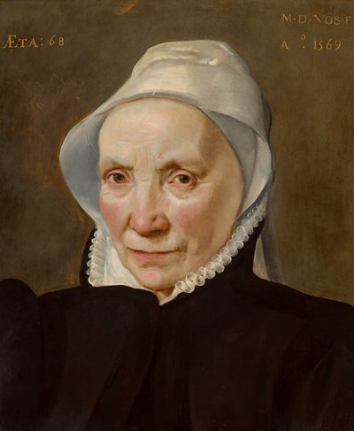 Portræt af en gammel kvinde, 1569. af Martin de Vos