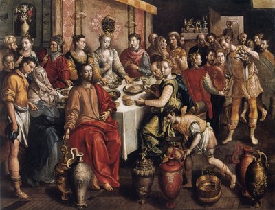 Ægteskabet i Cana, 1596-1597 af Maarten de Vos