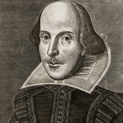 Portræt af William Shakespeare af Martin Droeshout af Martin the elder Droeshout