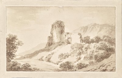 Landskab med ruin af Martin von Molitor