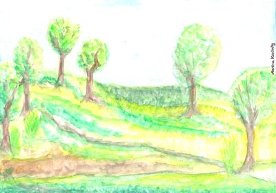 Forårs udsigt til haven af Martina Konitzky