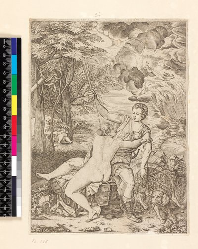 Venus og Adonis, ca. 1560-c. 1580 af Martino Rota