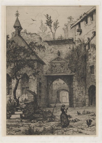 Indgang til Hollenfeltz Slot af Martinus Antonius Kuytenbrouwer jr.