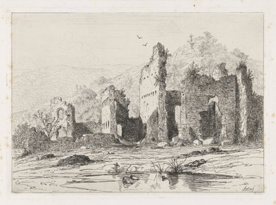 Ruinerne af Brandenburg Slot af Martinus Antonius Kuytenbrouwer jr.