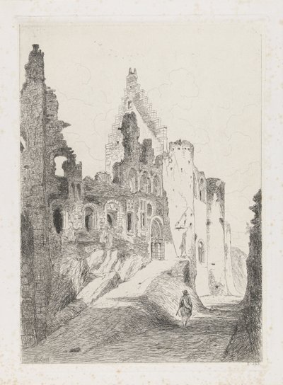 Ruinerne af slottet Vianden af Martinus Antonius Kuytenbrouwer jr.