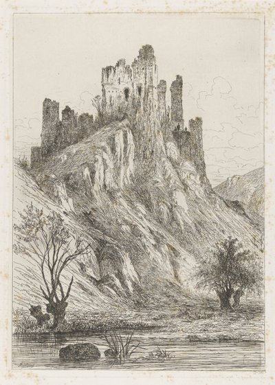 Ruin af slottet Montaigle af Martinus Antonius Kuytenbrouwer jr.