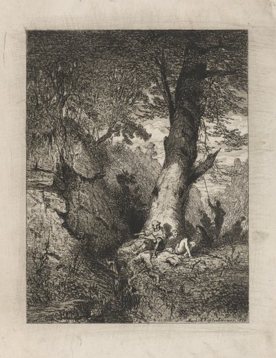 Krigere hviler under et træ af Martinus Antonius Kuytenbrouwer jr.