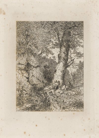 Krigere hviler under et træ af Martinus Antonius Kuytenbrouwer jr.