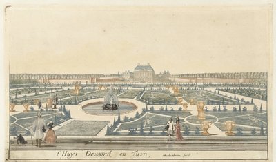Udsigt over Huis De Voorst af Martinus Berkenboom