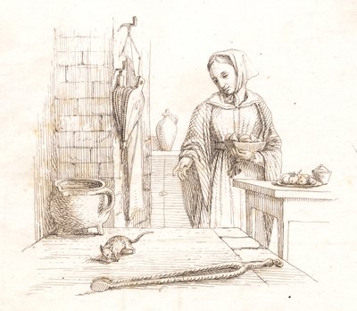 Illustration til "Halvhundrede Fabler for Børn" af Hey af Martinus Rørbye