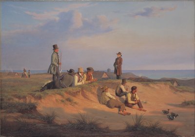 Mænd af Skagen en sommeraften i godt vejr af Martinus Rørbye