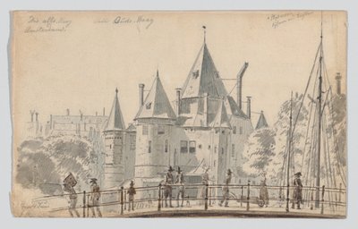 Oude Waag i Amsterdam set fra nordøst af Martinus Rørbye