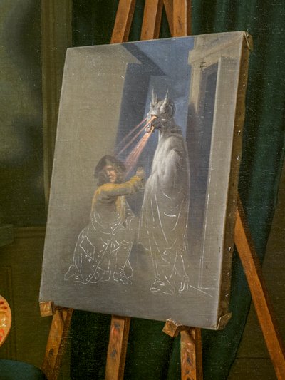 Maleren Christian August Lorentzen, detalje af Martinus Rorbye