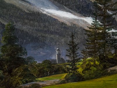 Udsigt over Chamonix og Mont Blanc af Martinus Rorbye