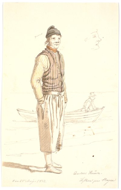 Anders Kruse. Fisker paa Skagen af Martinus Rørbye