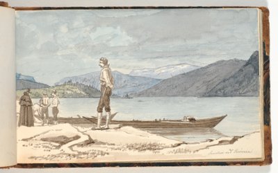 Et overfartssted. Figurer ved både af Martinus Rørbye