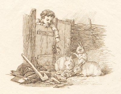 Illustration til "Halvhundrede Fabler for Børn" af Hey af Martinus Rørbye