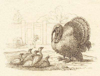 Illustration til "Halvhundrede Fabler for Børn" af Hey af Martinus Rørbye