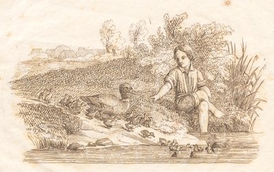 Illustration til "Halvhundrede Fabler for Børn" af Hey af Martinus Rørbye
