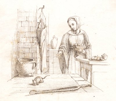 Illustration til "Halvhundrede Fabler for Børn" af Hey af Martinus Rørbye