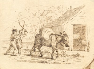 Illustration til "Halvhundrede Fabler for Børn" af Hey af Martinus Rørbye