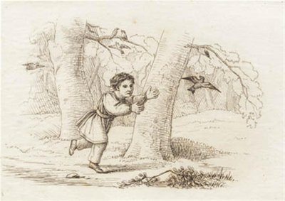 Illustration til "Halvhundrede Fabler for Børn" af Hey af Martinus Rørbye