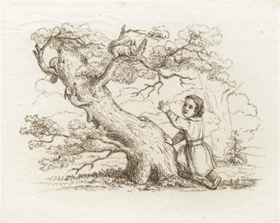 Illustration til "Halvhundrede Fabler for Børn" af Hey af Martinus Rørbye