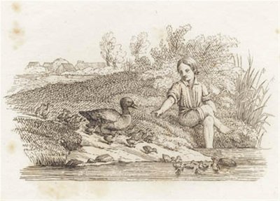 Illustration til "Halvhundrede Fabler for Børn" af Hey af Martinus Rørbye