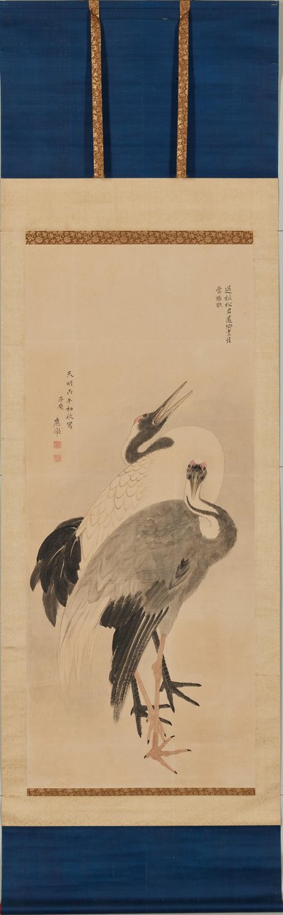 Paar Kraniche af Maruyama Okyo