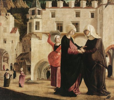 The Visitation, ca. 1502 (maleri på grantræ) af Marx Reichlich