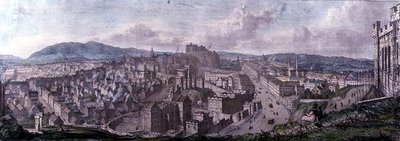 Udsigt fra toppen af Calton Hill af Nelson