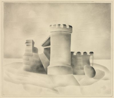 Ruiner ved måneskin, 1840. af Mary Altha Nims