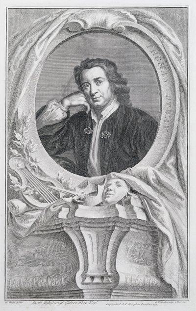 Thomas Otway, graveret af Jacobus Houbraken (1698-1780) Amsterdam, 1741 af Mary Beale
