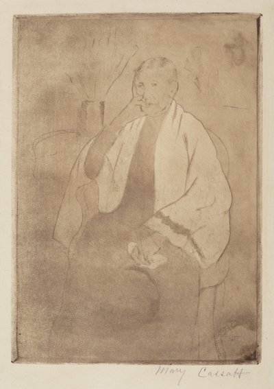 Et Portræt af Kunstnerens Moder af Mary Cassatt