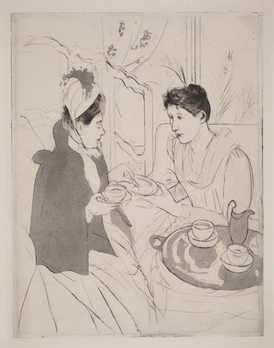 Eftermiddagste-selskab af Mary Cassatt
