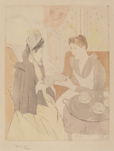 Afternoon Tea Party, 1890-1891. af Mary Cassatt