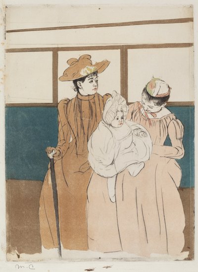 I Omnibussen, 1890-1891. af Mary Cassatt