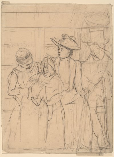 I Omnibus [højre], ca. 1891 af Mary Cassatt
