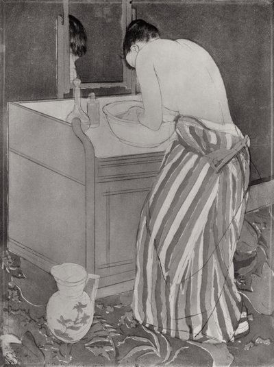 La Toilette, 1891 (tørpunkt og akvatinte på papir) af Mary Cassatt