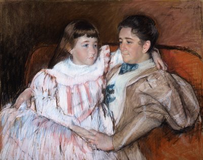 Louisine Havemeyer og hendes datter Electra, 1895 (pastel på papir) af Mary Cassatt