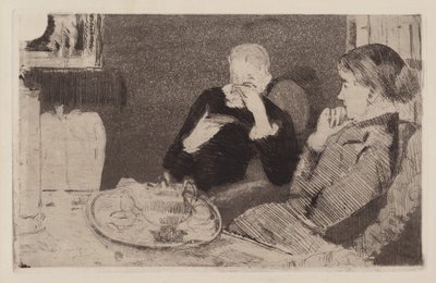 Lydia og hendes mor til Tea af Mary Cassatt