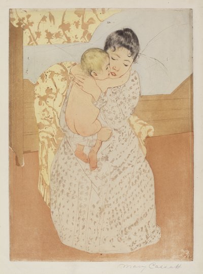 Moderlig kærtegn af Mary Cassatt