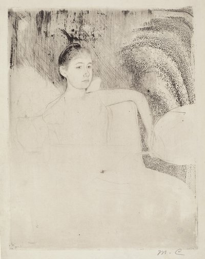 Mimi holder en japansk fan af Mary Cassatt