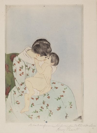 Mors kys, 1890-1891. af Mary Cassatt