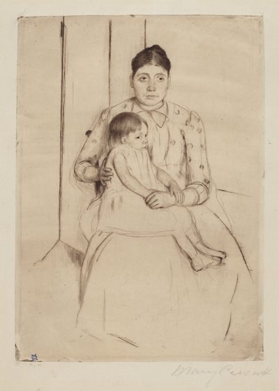 Hvile, c. 1890. af Mary Cassatt
