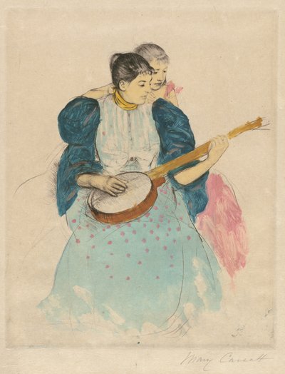 Banjo lektionen af Mary Cassatt