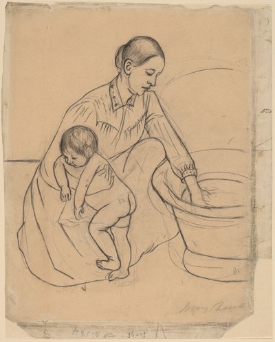 The Bath [recto], 1890-1891. af Mary Cassatt