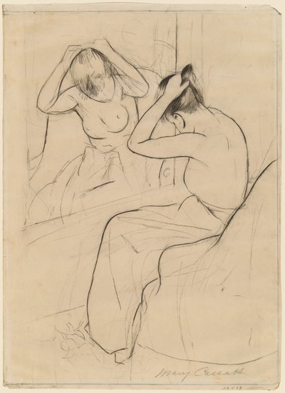 The Coiffure, 1891. af Mary Cassatt