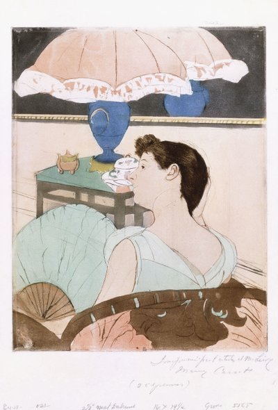 Lampen, 1890-91 af Mary Cassatt